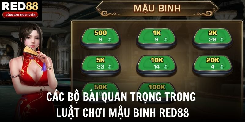 Các bộ bài quan trọng trong luật chơi mậu binh Red88