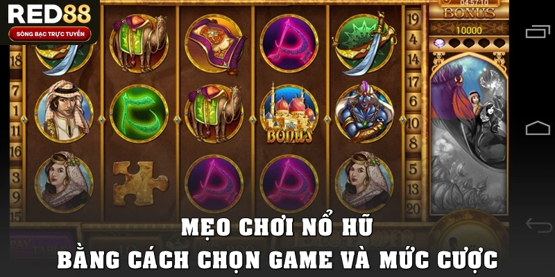 Mẹo chơi nổ hũ bằng cách chọn game và mức cược